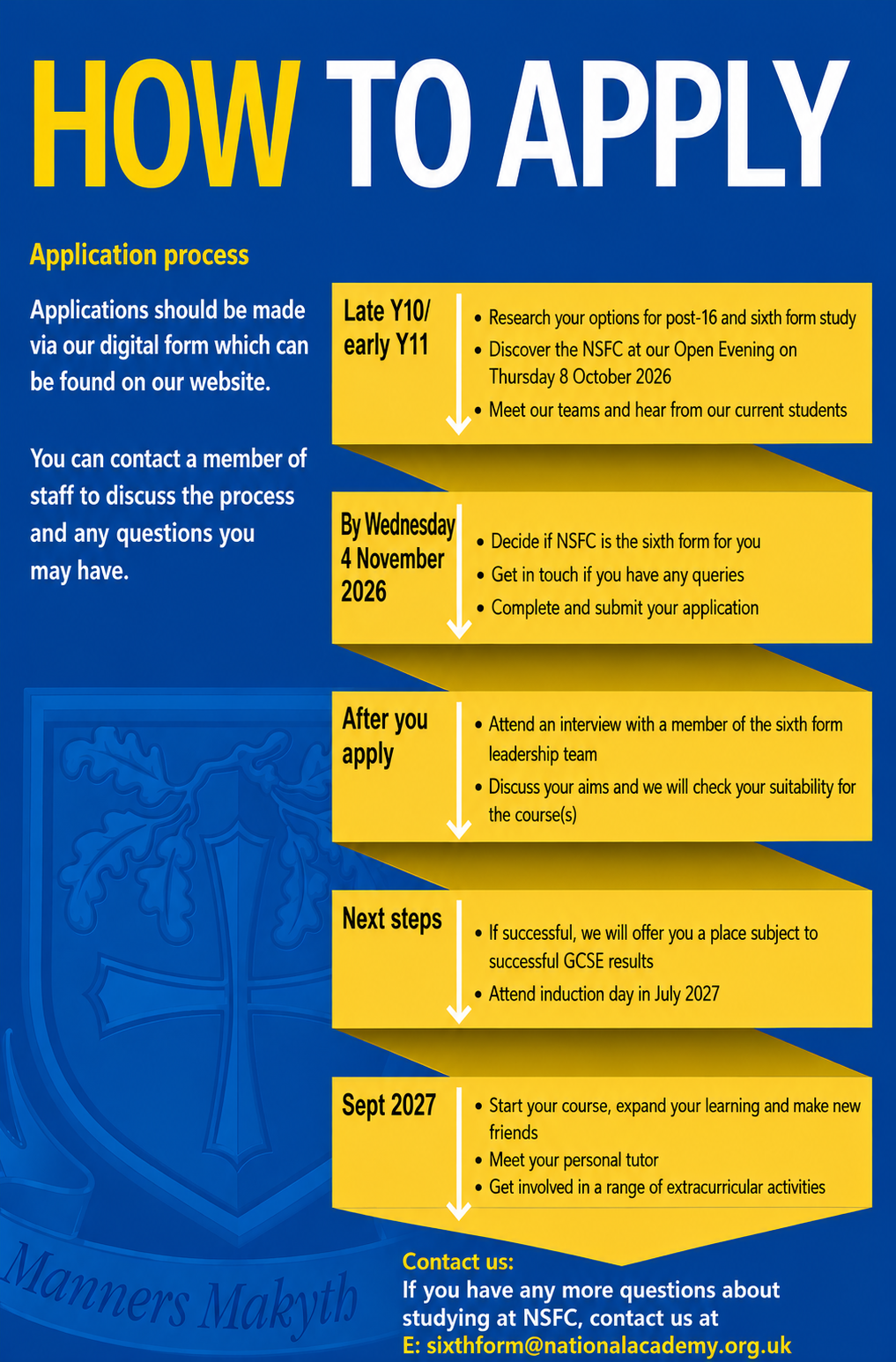 6th form apply poster